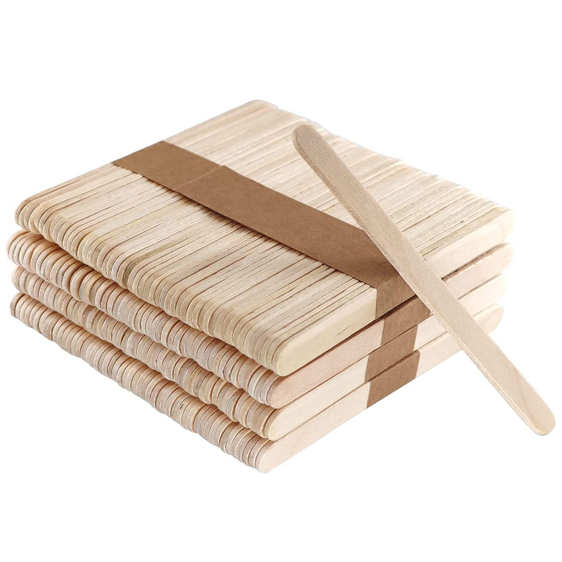 Natural Wood Craft Sticks For Diy Crafts Waxing Ice Cream - Temu
