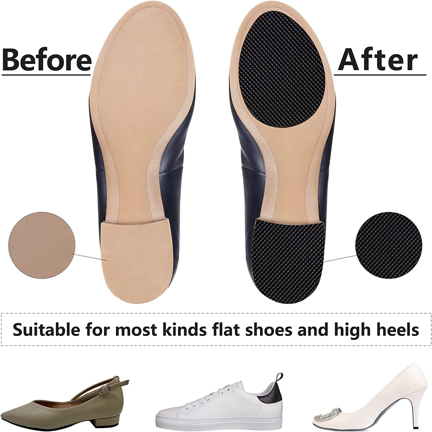 Non skid Shoe Pads Self adhesive Shoe Grips Anti Slip Shoe - Temu