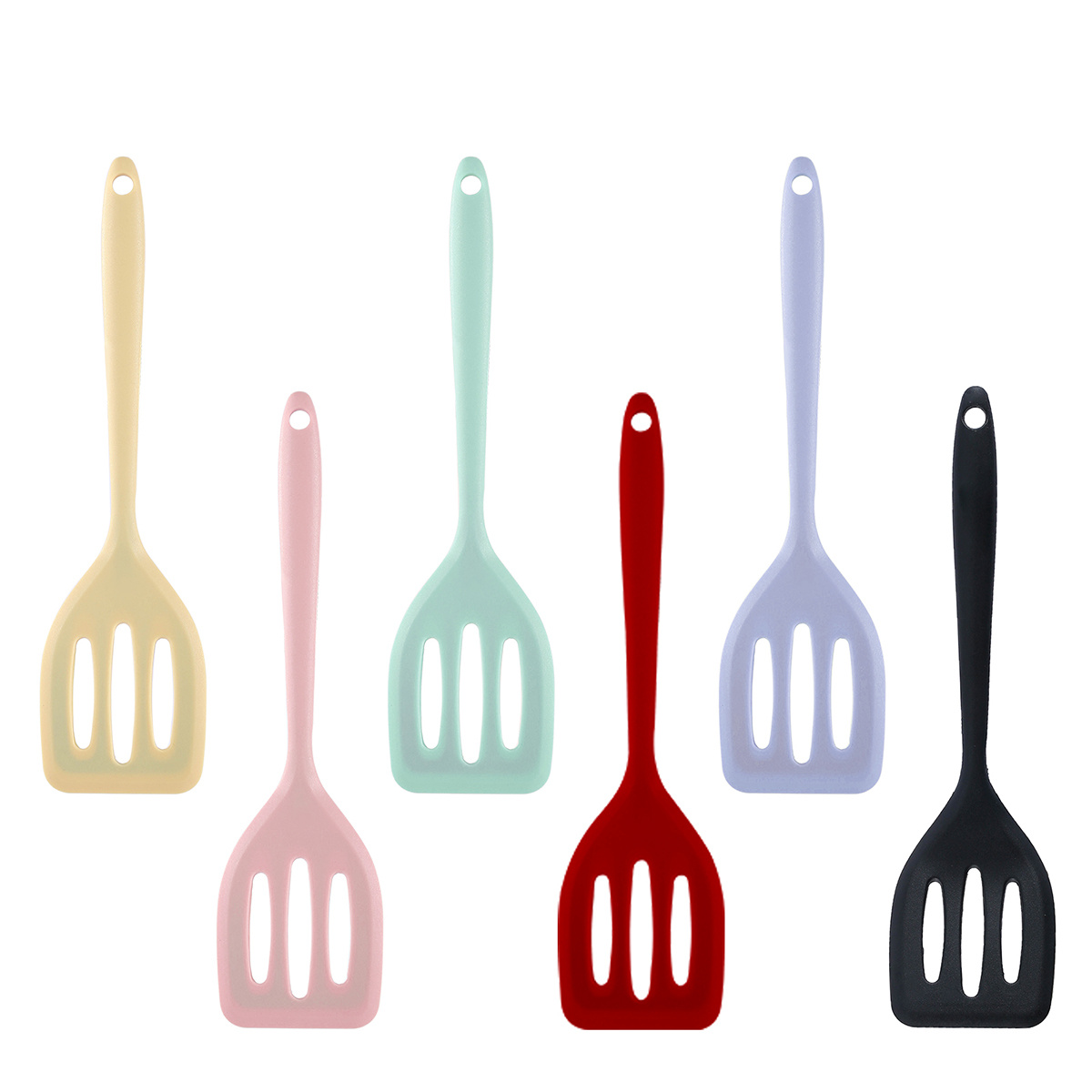 Small Silicone Spatula High Heat Resistant Slotted Turner Fish