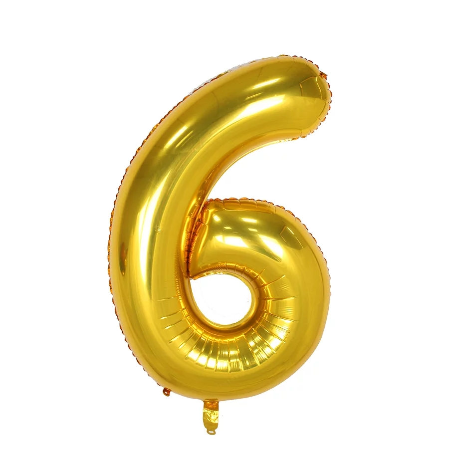 Ballon numéro d'or 0 année avec standard 76cm - Partywinkel