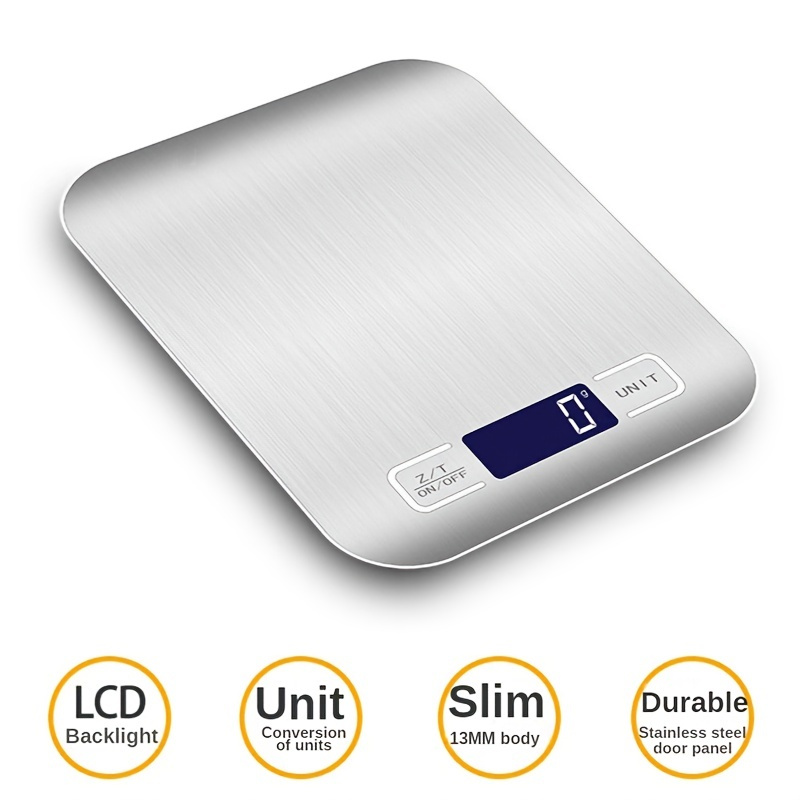 Electronic Kitchen Scale Durable Stainless Steel Digital Kitchen