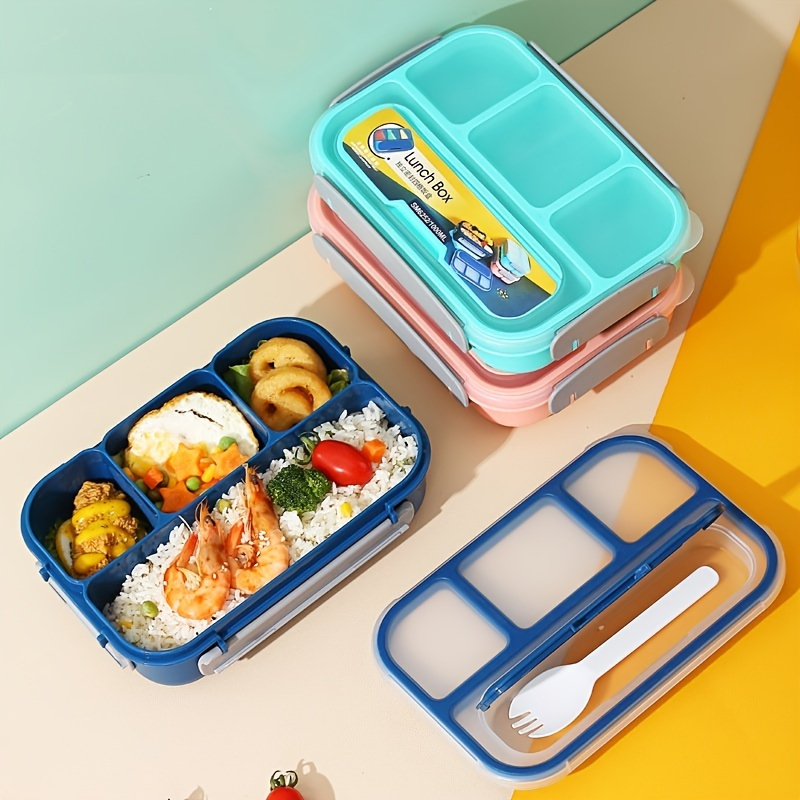 MaMix Lonchera Bento para adultos, lonchera para niños, contenedores de  almuerzo para adultos/niños/estudiantes, 4 compartimentos (rosa)