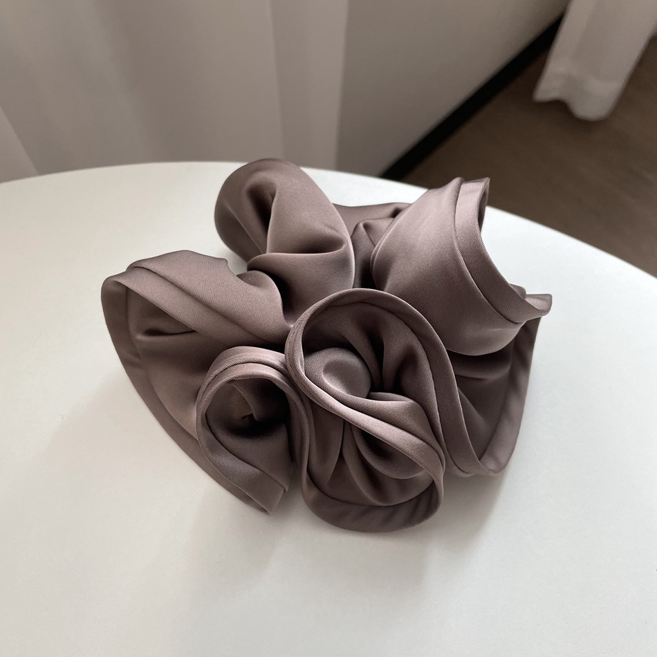 Vintage French Satin Scrunchies Silk Hair Ring