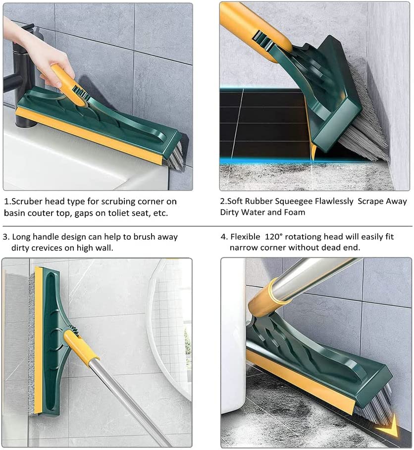 3 Pc Iron Handle Scrub Brush Scrubber All Purpose Floor Cleaning Wash  Kitchen