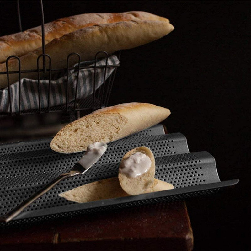 French Bread Stick Baking Tray Wave Toast Box Does Not Stick - Temu