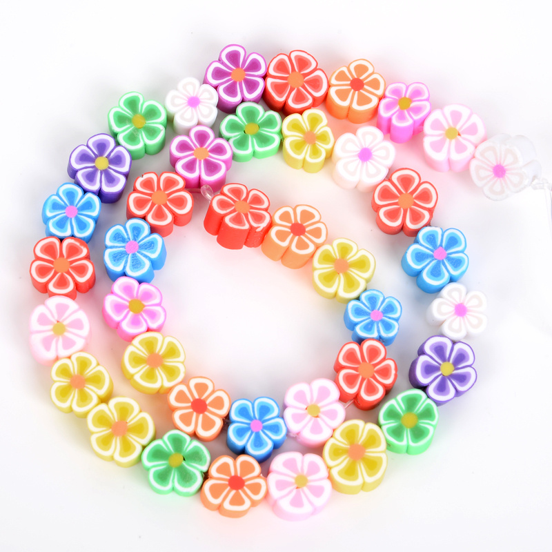  EXCEART 140 Pcs Polymer Clay Flower Set Beeds Silicone Beads  for Keychain Making Polymer Clay Flower Charms Flower Heads Beads Artifical  Roses DIY Accessories Ornament 3D Self Made White : Arts
