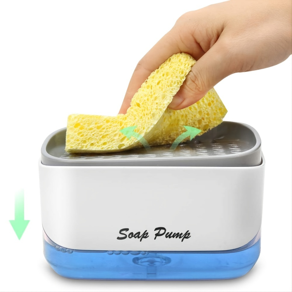 Dish Soap Dispenser With Sponge Holder Dishwashing Liquid - Temu