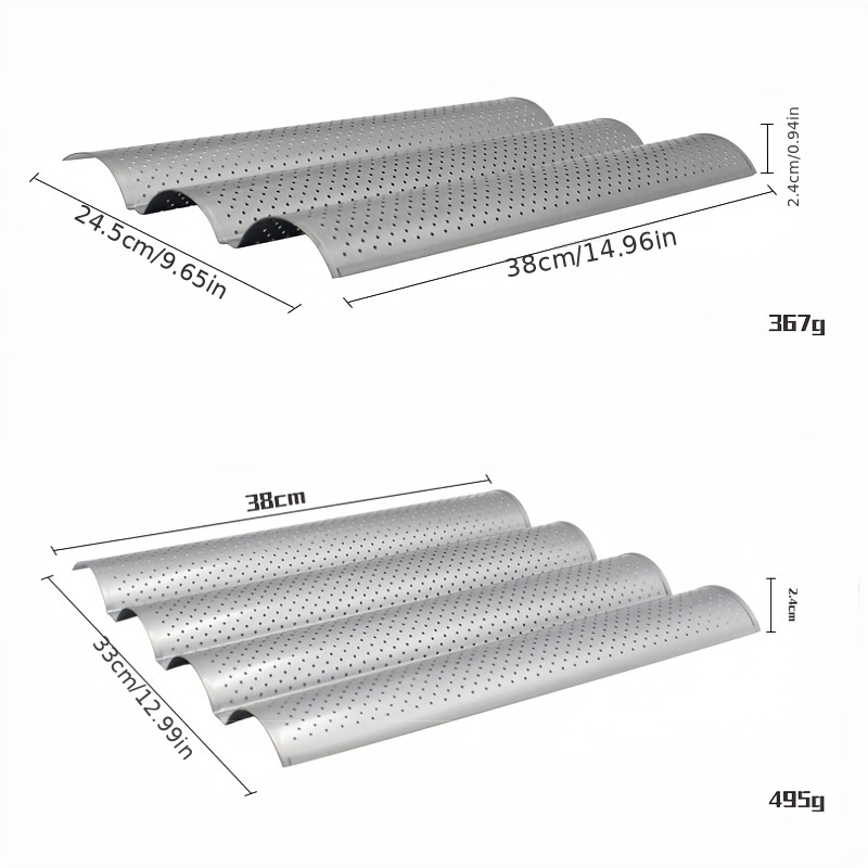 French Bread Stick Baking Tray Wave Toast Box Does Not Stick - Temu