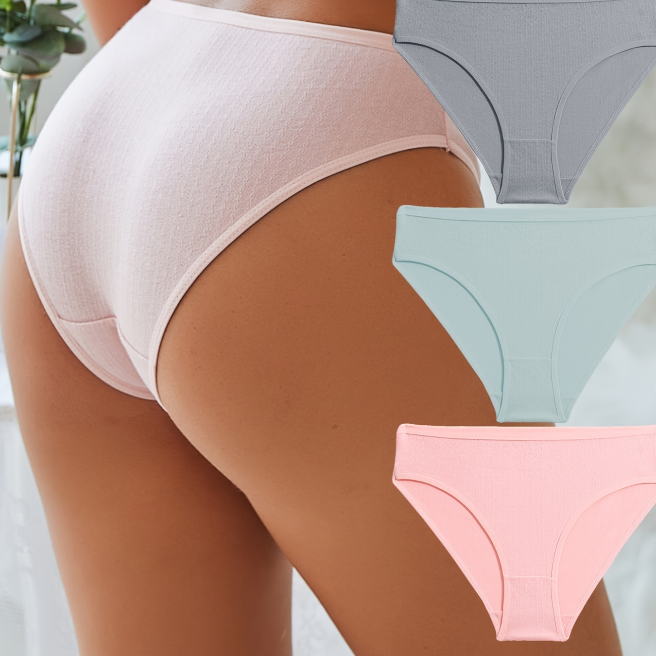 3pics Women's Sexy Comfortable Seamless Panties
