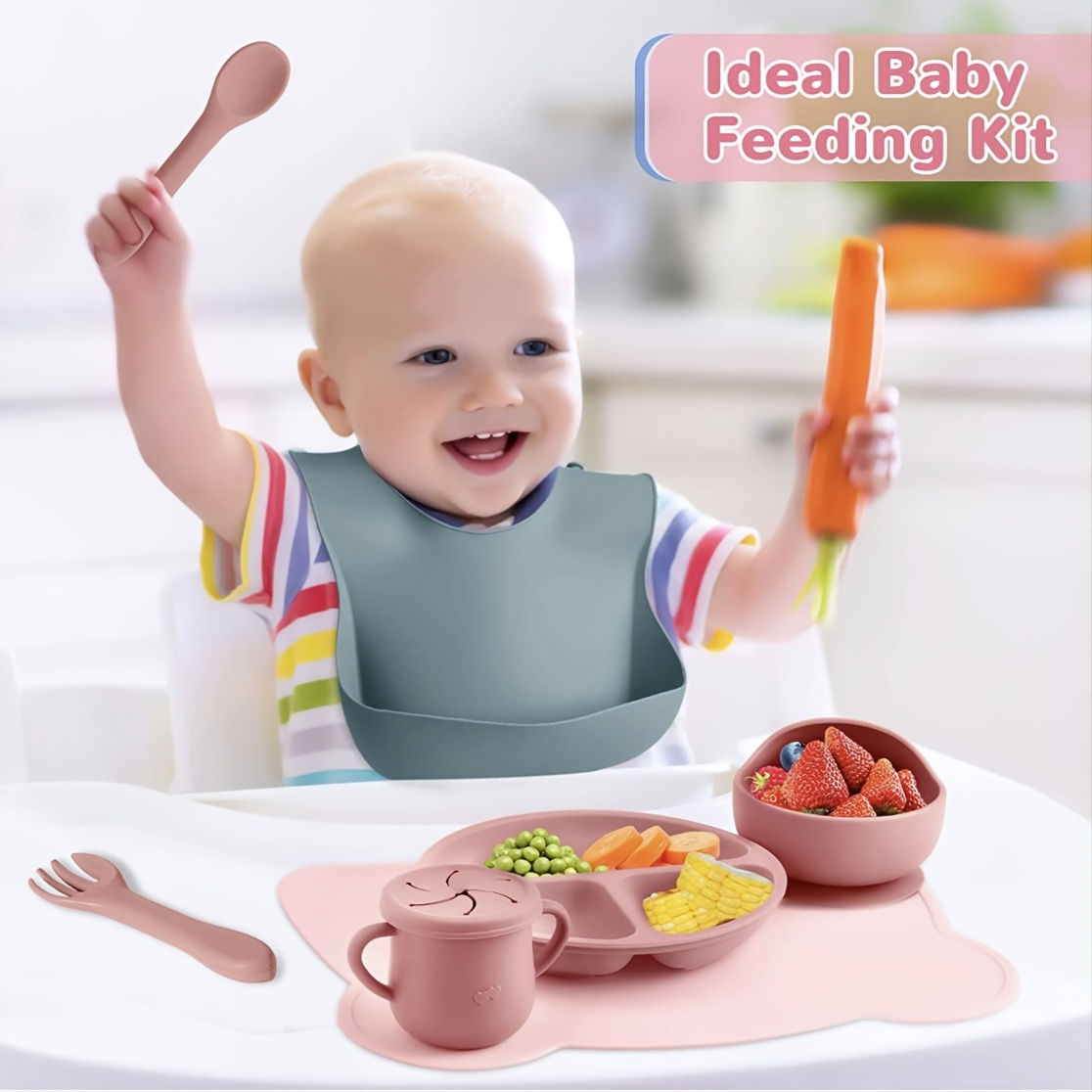 Baby Silicone Spoon Newborn Baby Feeding Spoon Children's - Temu