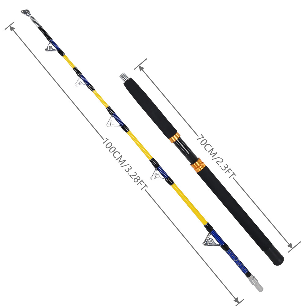 2 Sections Trolling Rod Grouper Fishing Rod Big Game SaltWater Slow Jigging  Rod 80-180lbs/100-200lbs 64.96inch/5.4ft