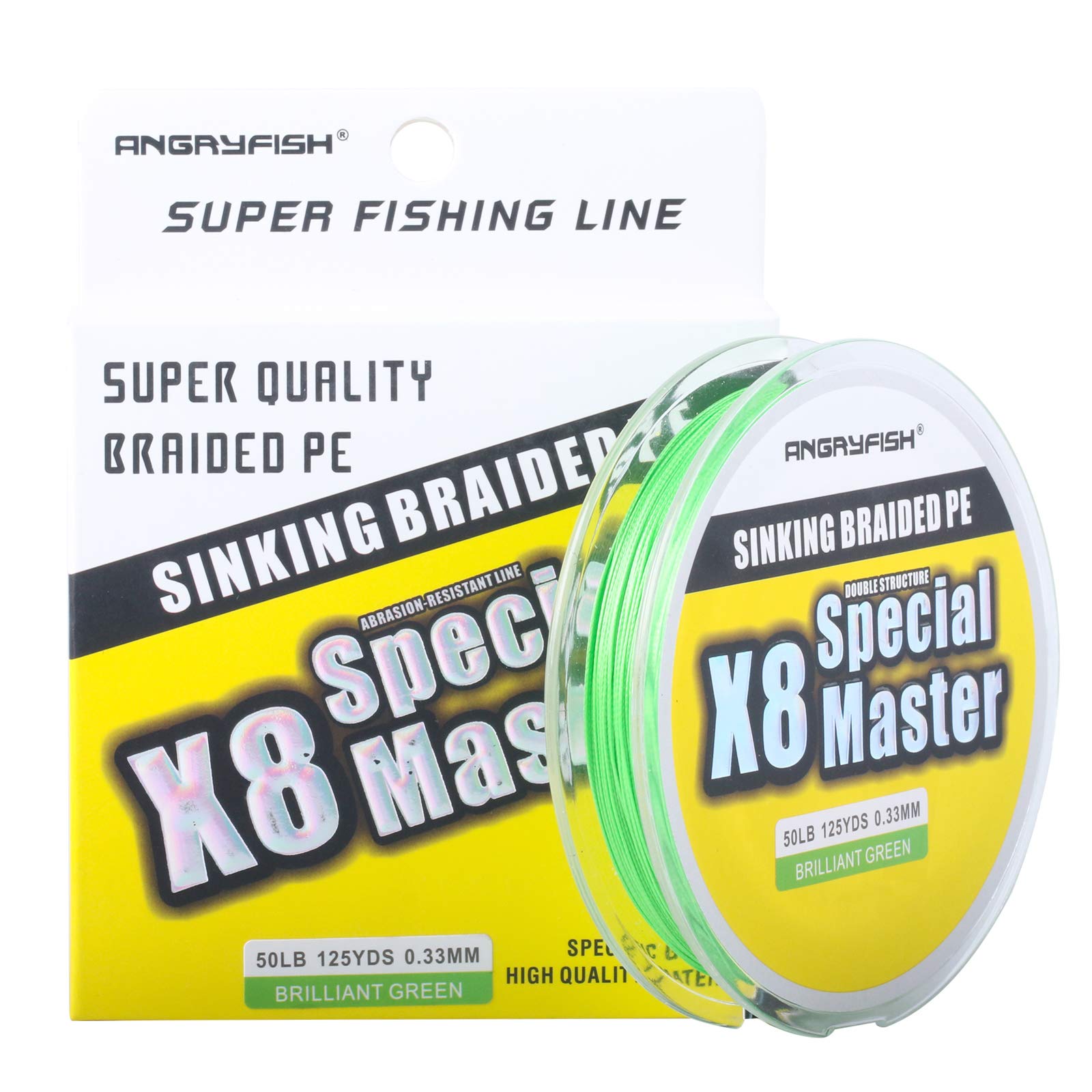 Angryfish 8 1 Sinking Braided Pe Line Strong Knot Strength - Temu Canada