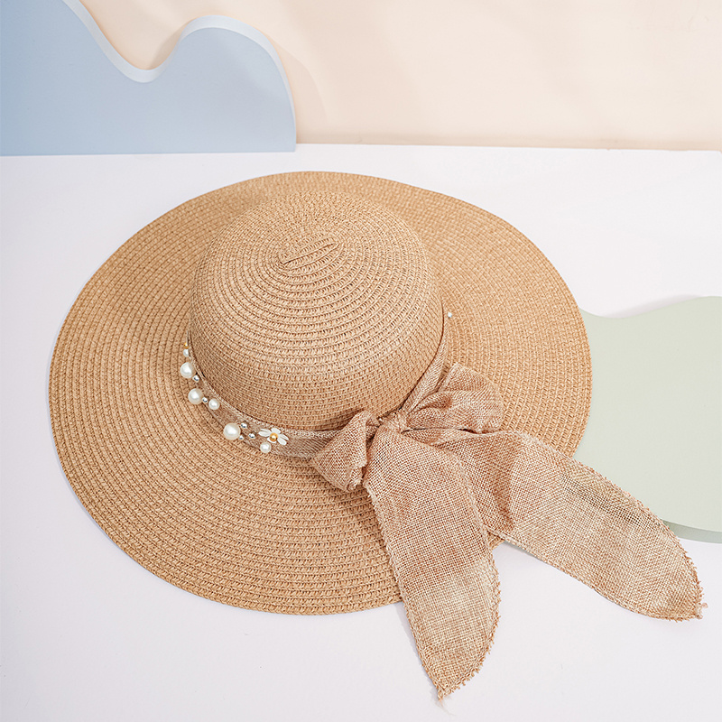Straw Hat Fashion Wide Brim Sunshade Decoration Chain Big - Temu