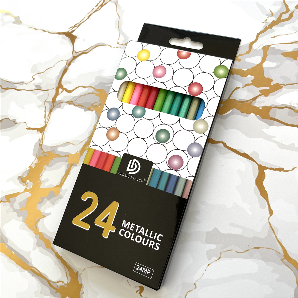 Dededepraise Metallic Colored Pencils, Painting Supplies For Students,with  Extras Quality Wax Cores With Shimmering Shades,break Resistant.12/24 Art  Drawing Pencils For Adult Coloring & Sketching Vibrant Colors. - Temu