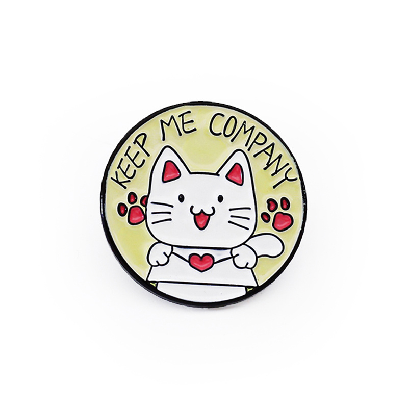 Round Cat And Dog Paw Brooch, 6 Styles