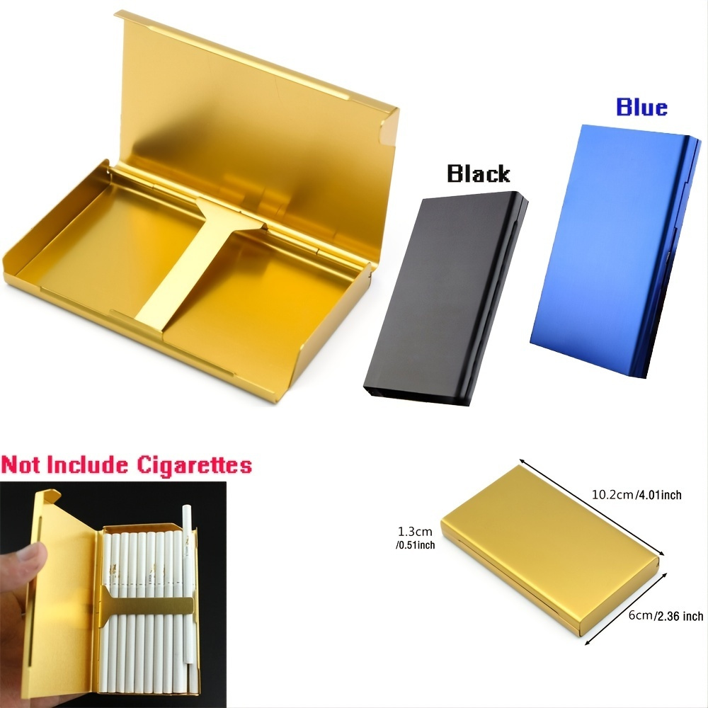 Cigarette Case Yhouse Retro Metal Cigarette Box Double Sided Spring Clip  Open Pocket Holder For 20 Cigarettes, Shop On Temu And start Saving