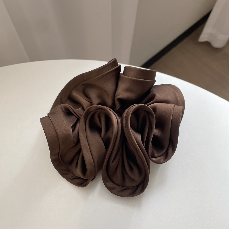 Vintage French Satin Scrunchies Silk Hair Ring