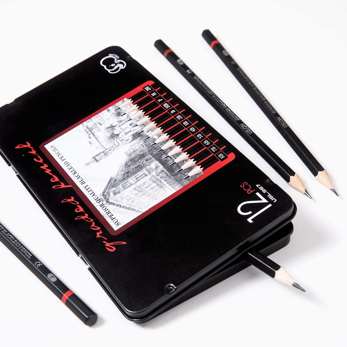 38pcs Professional Sketch Pencil Set Professional Sketching Drawing K –  AOOKMIYA