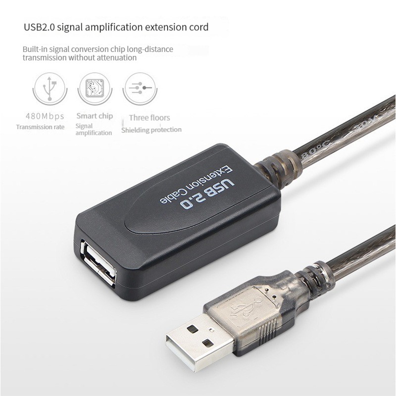 15m 5M 10M 20M USB 2.0 rallonge Usb rallonge mâle à femelle répétiteur  actif connecteur USB cordon câble d'extension câble USB adaptateur
