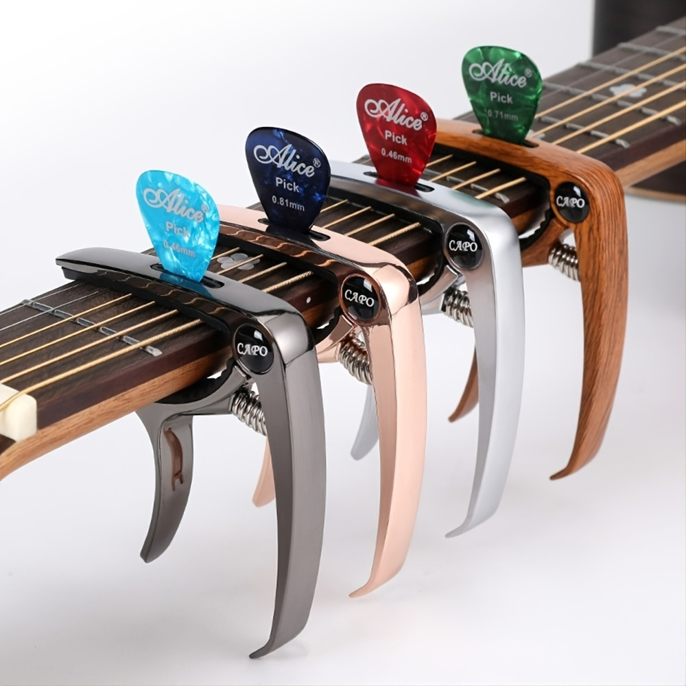 3 in 1 Acoustic Guitar Transpose Clip Ukulele Musical Instrument Accessories Gadget Multicolor Portable Metal Crimping Type Universal