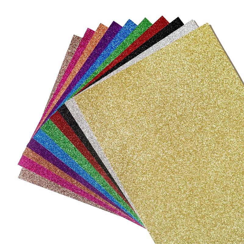 ETC Papers Non-Shed Glitter Cardstock 12X12 10/Pkg - 855697008750
