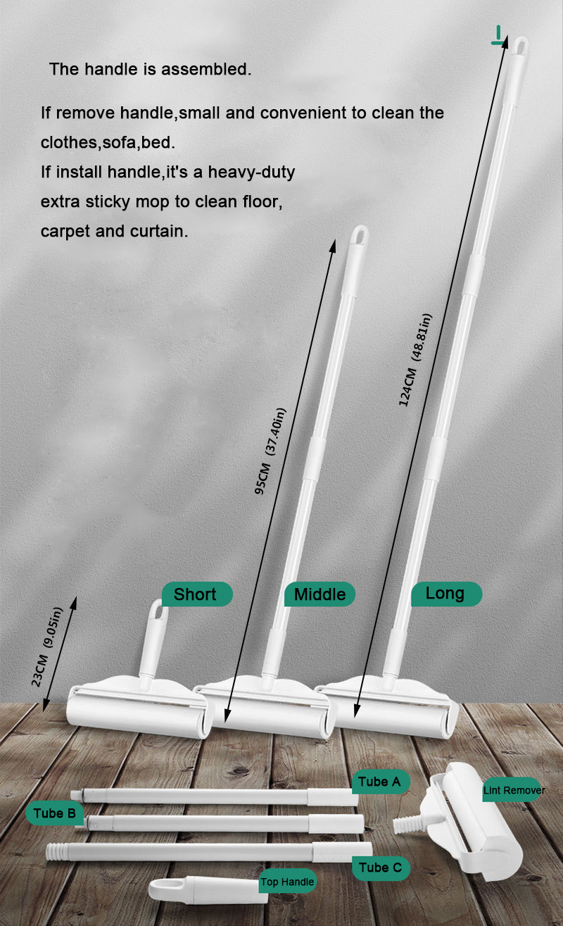 Eliminate Pet Hair Instantly Long Handle Pet Hair Removal Brush For