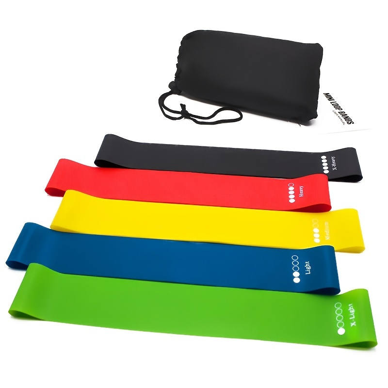 

5-pack Of Fitness Resistance Bands: Increase Strength & Stamina With Looped Bands!