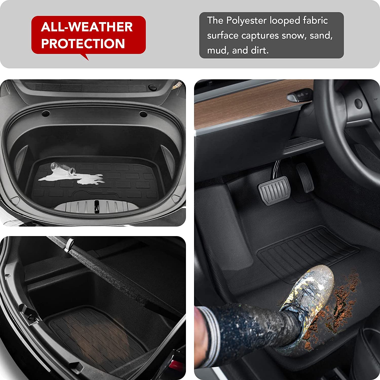 Upgrade Model Y Waterproof Xpe Storage Mats Front Temu