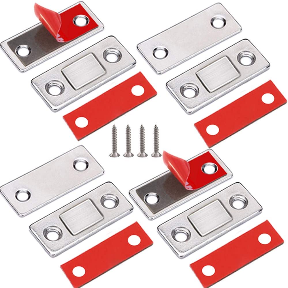 Ensemble de 4 blocs magnétiques et 1 loquet à clé pour armoire