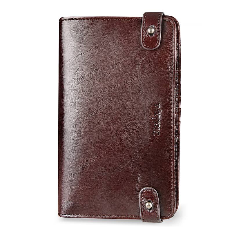 Luxury Designer Men's Wallet Leather Bifold Long Wallet With