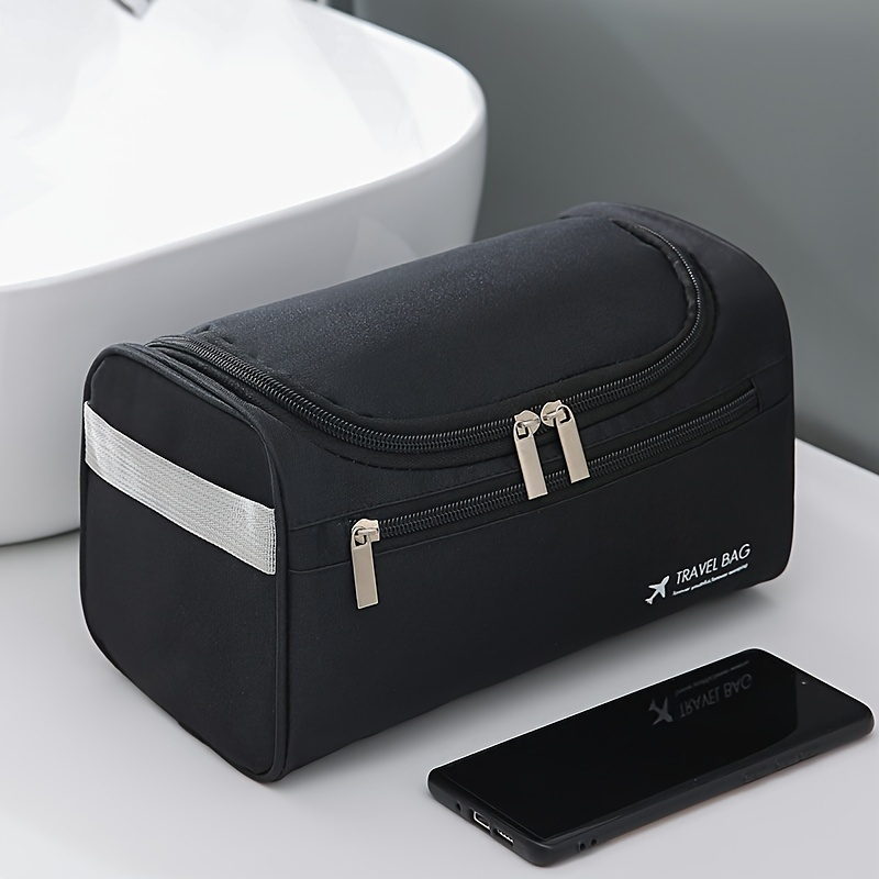 

1pc Toiletry Bag Men's Business Trip Dry And Wet Separation Large Capacity Portable Bag High-end Bath Cosmetic Bag Travel Storage Bag