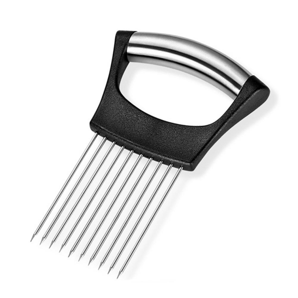 Image of 304 Stainless Steel Onion Needle Holder Onion Plug Kitchen Supplies Onion Fork Onion Cutting Tenderizing Needle