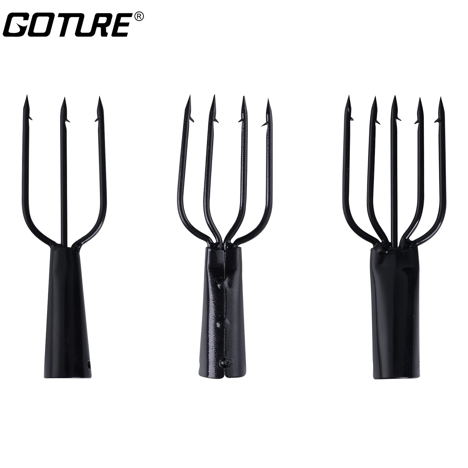  Goture Fish Spear Frog Spear Barbed Stainless Steel Tine Fishing  Harpoon Fishing Spear Gig Gaff Fork Hook Screw for Frog and Fish Spear  Fishing Fork Harpoon Tip with Barbs 
