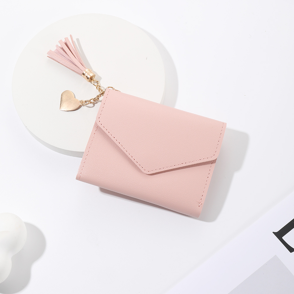 Pink Tassel Small Wallet