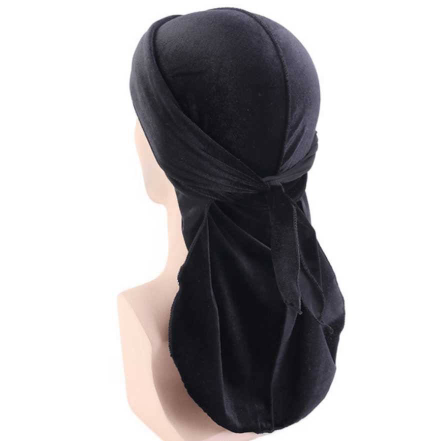 Velvet Durag Hat Pirate Cap Wrap Men Women Bandana Doo Rag Wave Turban Hat