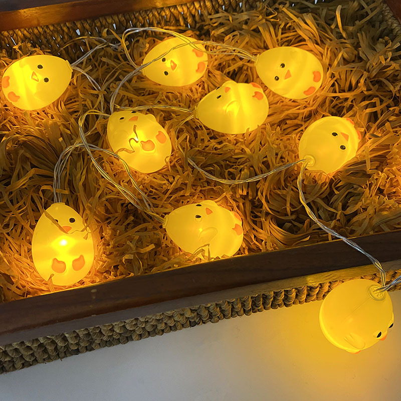 Set Easter Cute Little Chicken String Lights 5ft 10led Cartoon Yellow ...