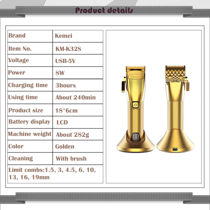 TRIMMER KEMEI CON BASE DE CARGA KM- i32s  B𝐀𝐑𝐁𝐄𝐑 𝐒𝐔𝐏𝐏𝐋𝐘