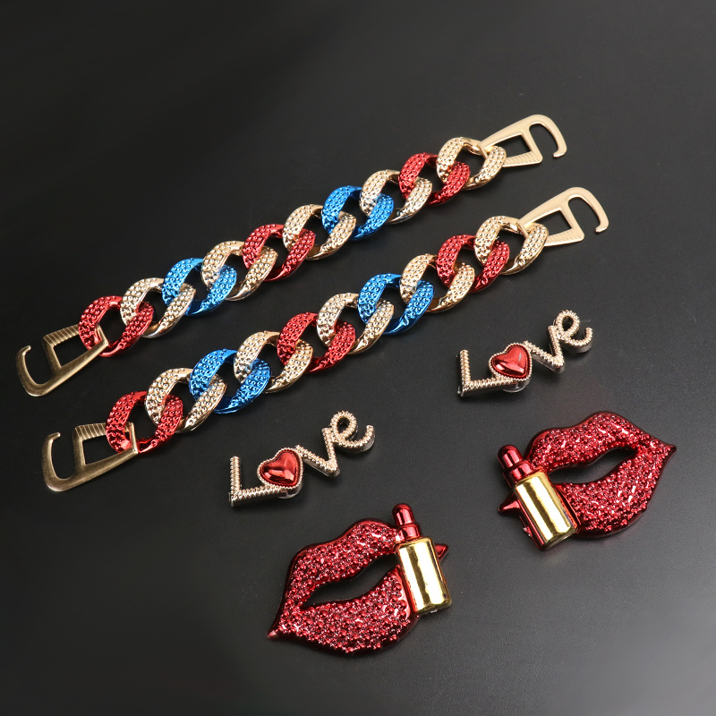 Charms Red Bling Shoe Decorations,luxury Shoe Accessories, Mouth&red Mouth  Sandals Accessories - Temu Latvia