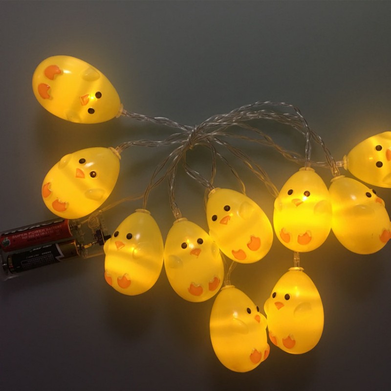 Set Easter Cute Little Chicken String Lights 5ft 10led Cartoon Yellow ...