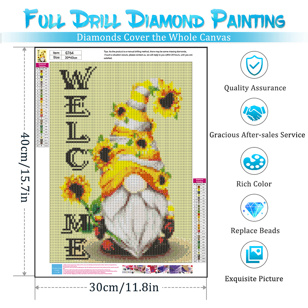 Fall Diamond Art Painting Kits for Adults - Gnome Round Full Drill Diamond  Dots Paintings for Beginners, Autumn 5D Paint with Diamonds Pictures Gem  Art Kits DIY…