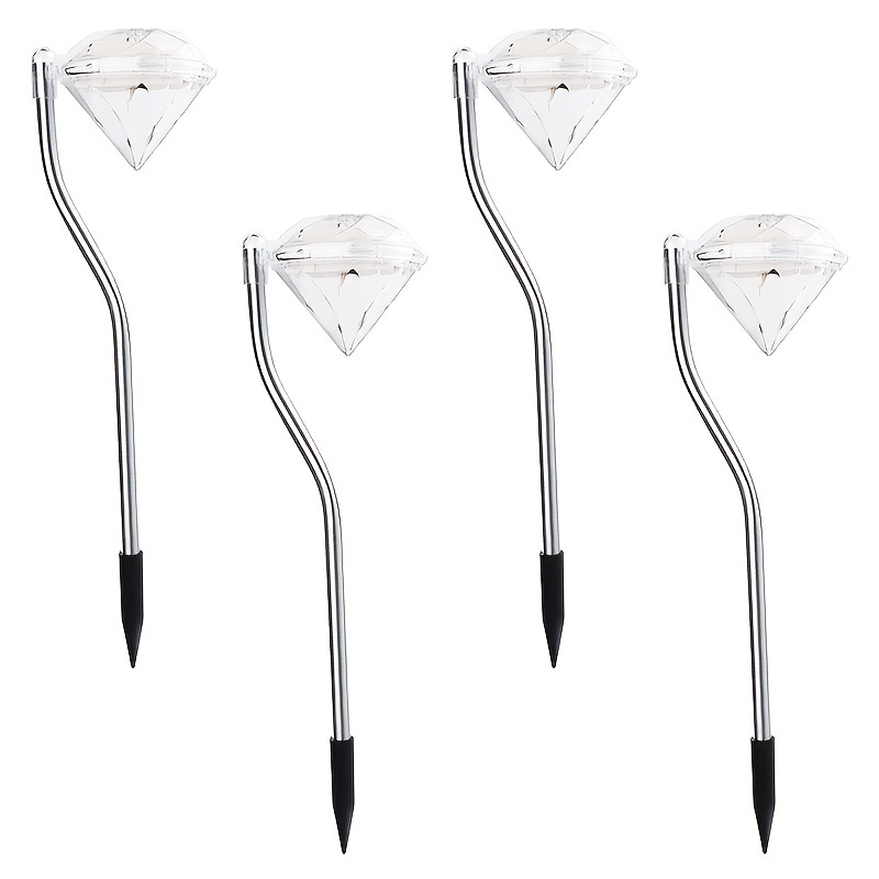 

4pcs Solar Crystal Lawn Solar Lamp Solar Garden Light Solar Yard Lights Waterproof Led Light Outdoor Solar Light For Garden