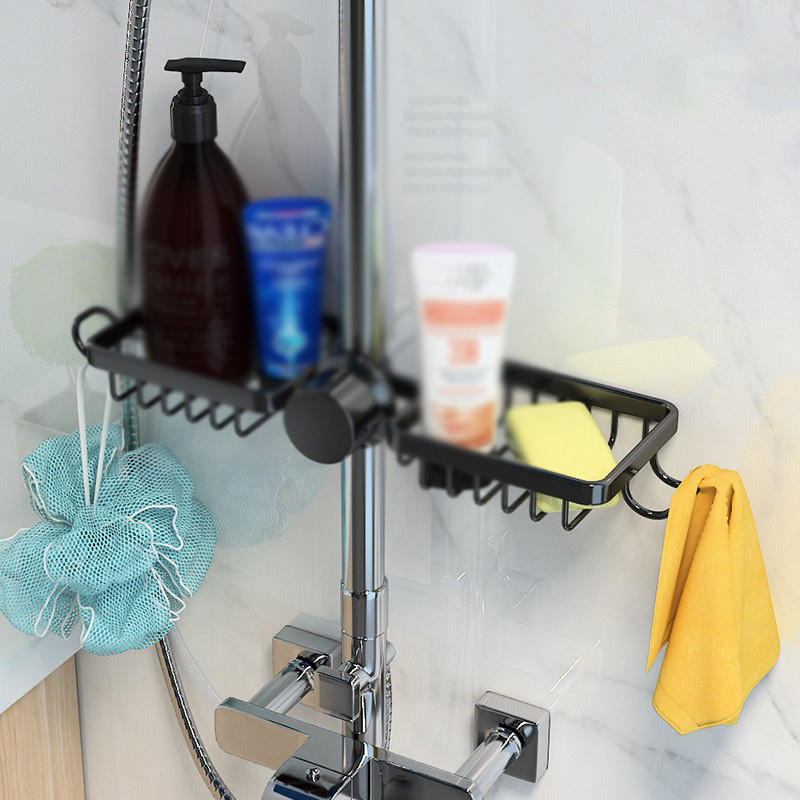 Kitchen Sink Drain Rack Aluminum Faucet Sponge Storage Holder Hanging  Faucet Drain Drainer Shelf Basket Bathroom Organizer - AliExpress