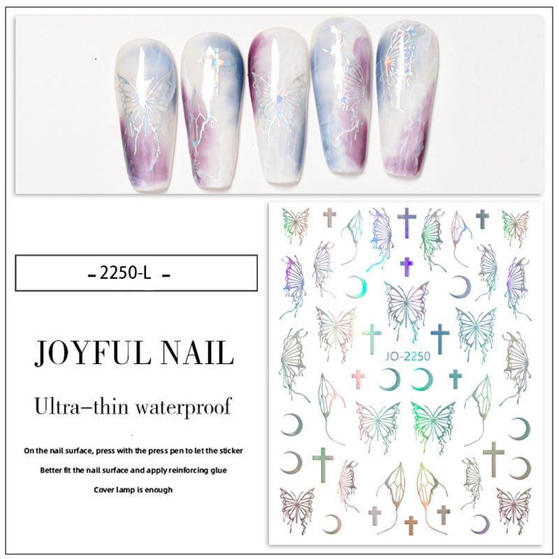 Spring Butterfly Nail Art Stickers Decals 3D Nail Sliders