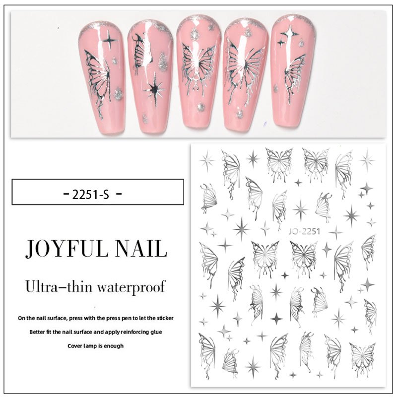 Spring Butterfly Nail Art Stickers Decals 3D Nail Sliders