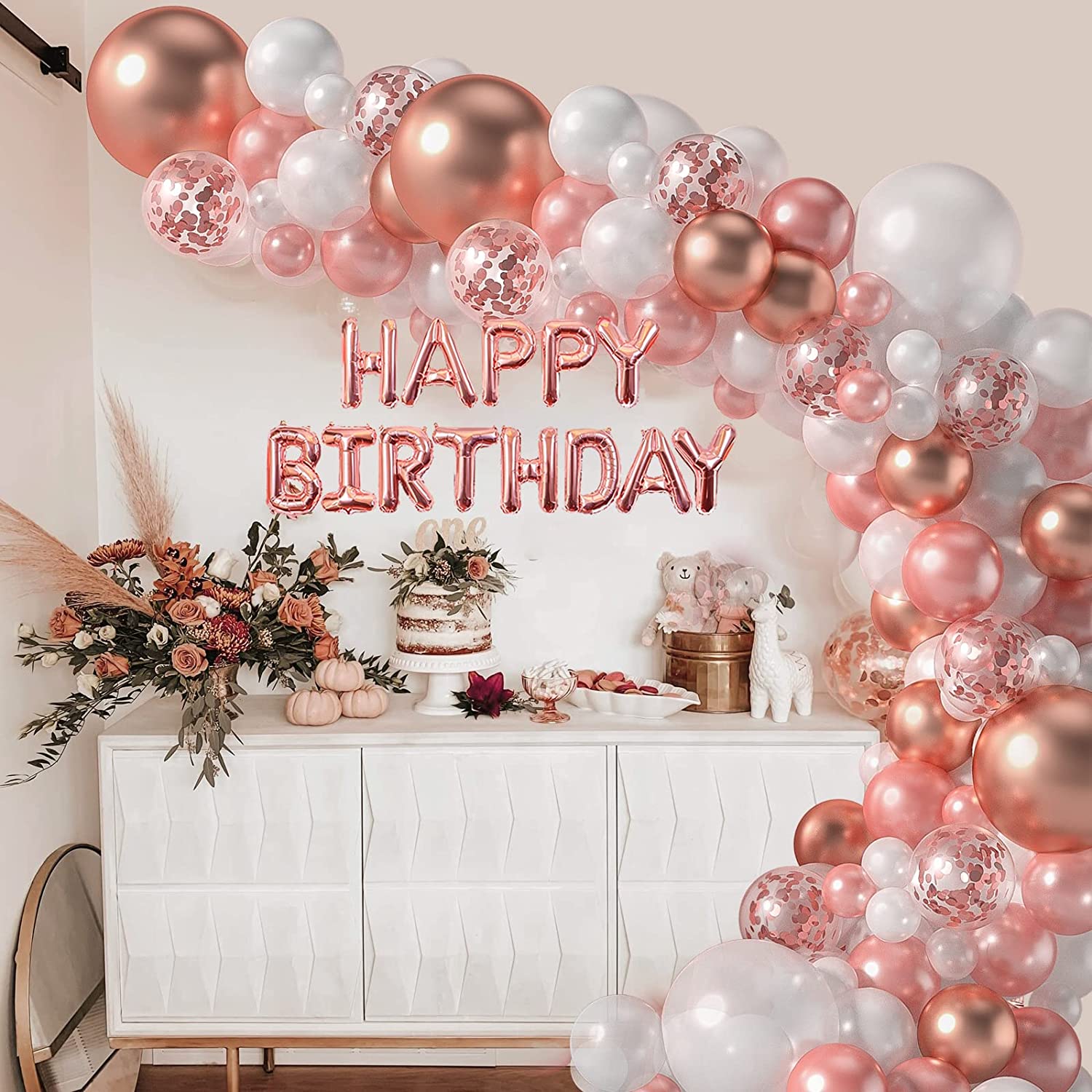 Rose Golden Balloon Garland Arch Set - Perfect For Birthday Parties ...