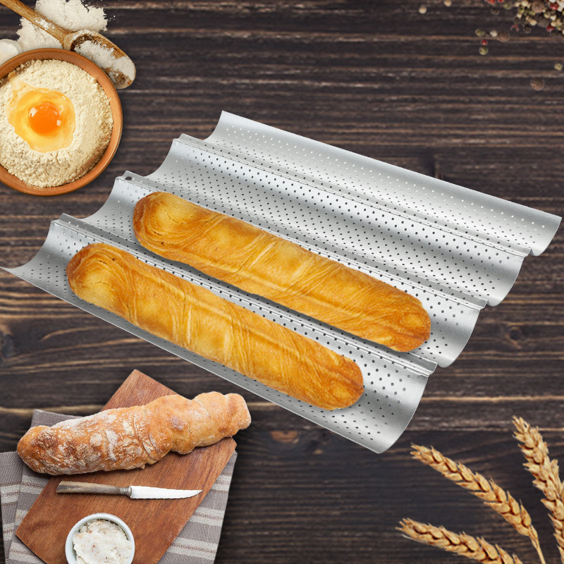 French Bread Stick Baking Tray Wave Toast Box Stick Mold Temu