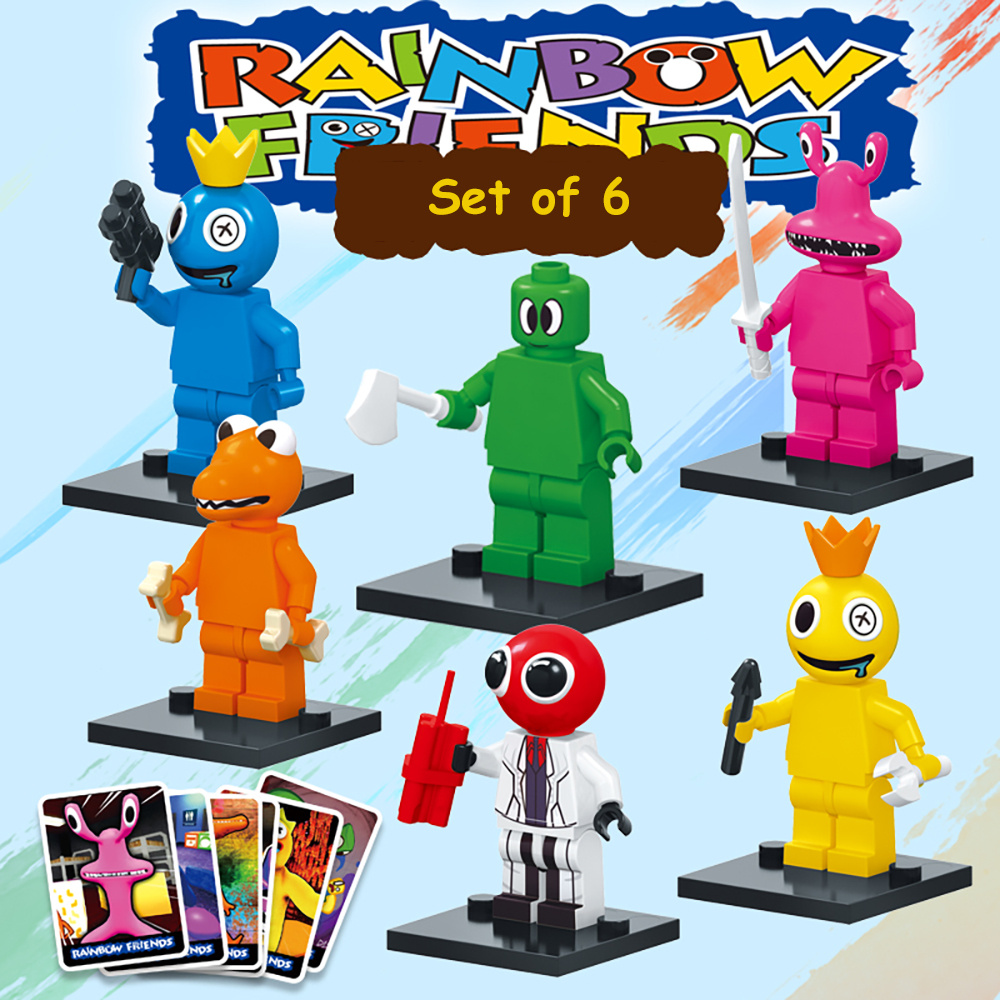6pcs Set Rainbow Friend Monster Figures Building Blocks Toys - Temu