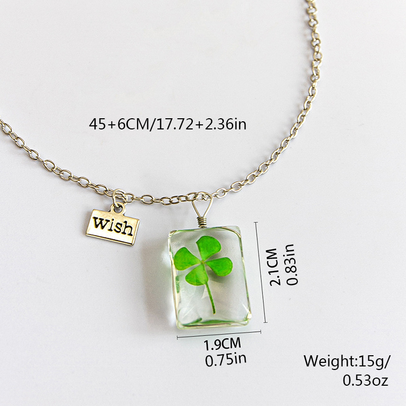 Four Leaf Clover 3 Flower Necklace