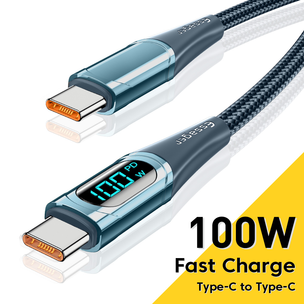Essager Cable USB Type-C 7A PD pour téléphone, 100W, Charge Rapide,  données, 2 mètres à prix pas cher