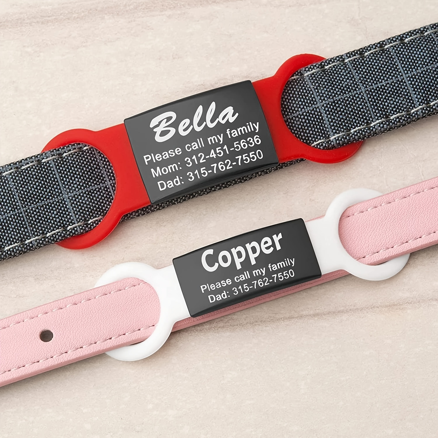 Personalized Dog Tag For Pets Engraved Dog Name Tag Slide On Cat Id 